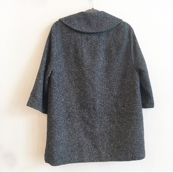 Cabi Blair Oversized Wool Jacket Pea Coat Tweed Navy Pockets #689 Fall Small - Picture 5 of 16